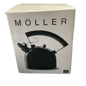Moller enameled Tea Kettle. New in box. Box is a bit beat up. See photos.